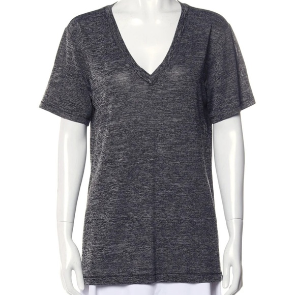 Rag & Bone thin soft v neck short-sleeved T-shirt - grey - size L - Picture 1 of 3